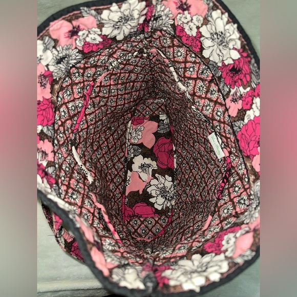 Vera Bradley Tote w/ Tortoise Shell Toggle Closure in Mocha Rouge - Picture 5 of 8